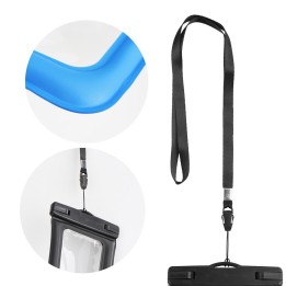 Case for phone universal waterproof with plastic closure AIRBAG blue