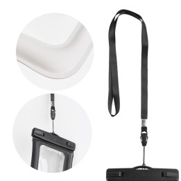 Case for phone universal waterproof with plastic closure AIRBAG cream white