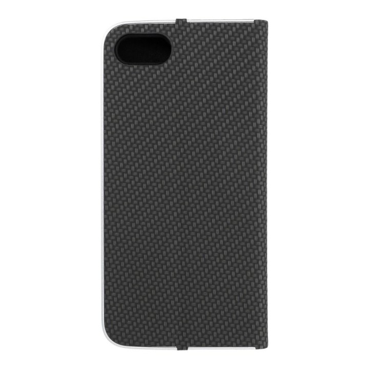 Чохол з клапаном для iPhone 7 / 8 / SE 2020 / SE 2022 Luna Book Carbon чорний