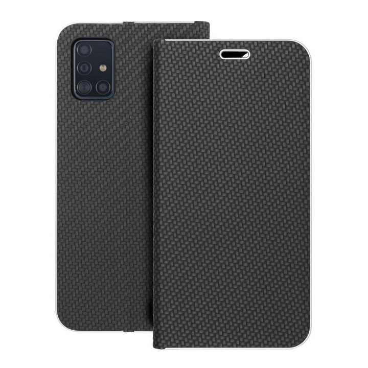 Flip case for Samsung A51 Luna Book Carbon black