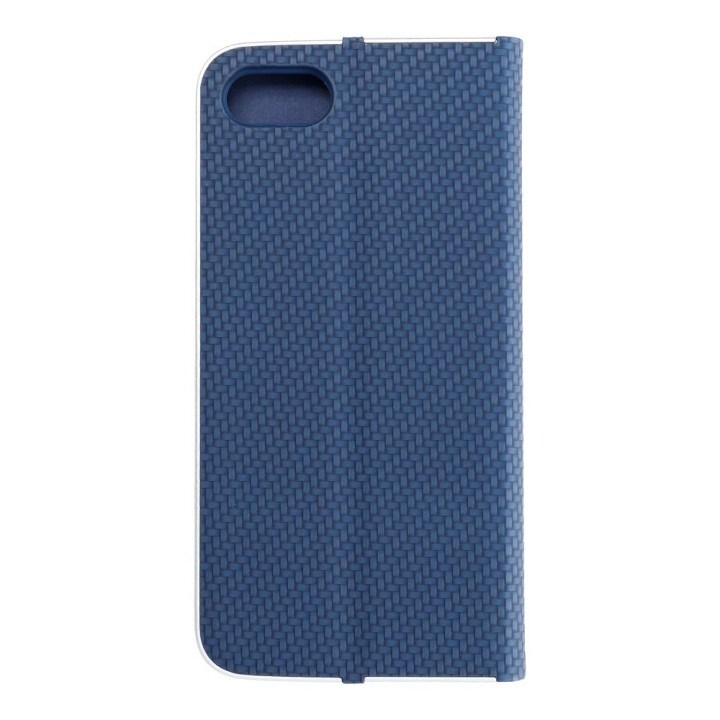 Чохол з клапаном для iPhone 7 / 8 / SE 2020 / SE 2022 Luna Book Carbon синій