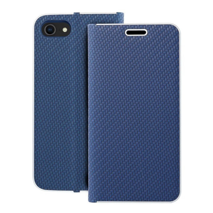 Flip case for iPhone 7 / 8 / SE 2020 / SE 2022 Luna Book Carbon blue