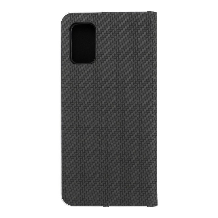 Чехол с клапаном для Samsung A41 Luna Book Carbon черный