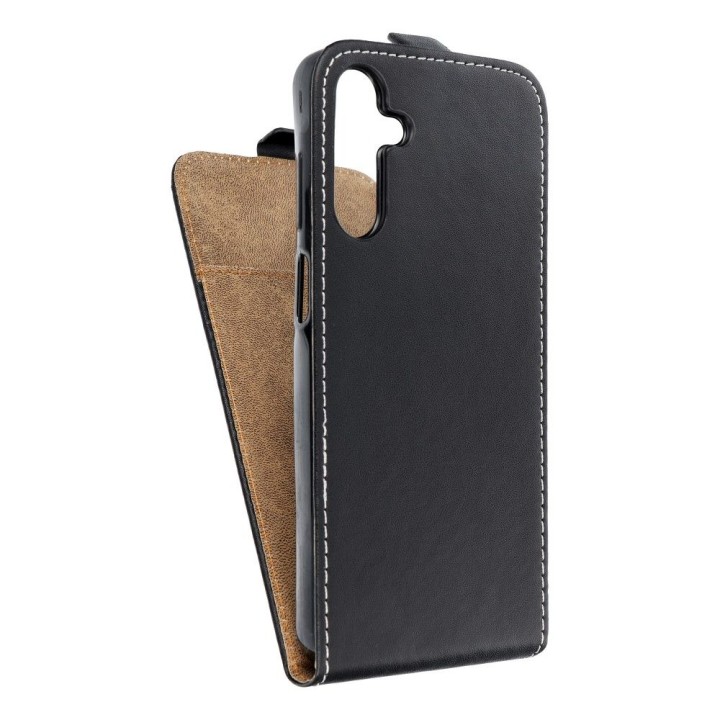 Vertical flip case for Samsung A15 4G / A15 5G Slim Flexi Fresh black