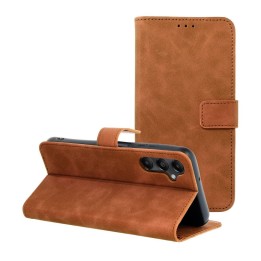 Etui z klapką na Samsung A05s Tender Book brązowe