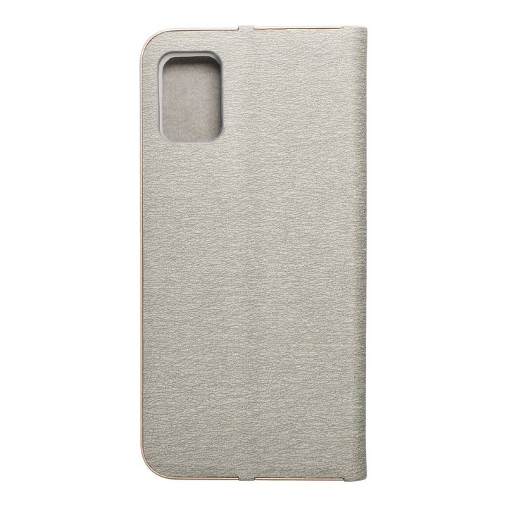 Etui z klapką na Samsung A51 Luna Book Gold srebrne