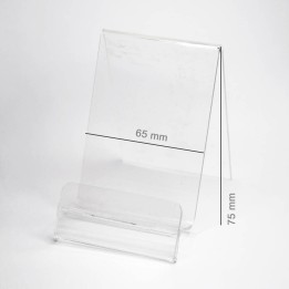 Підставка Вертикальна Plexi / Stojak для телефону з Закладкою для Ціну (Смартфон) шир.. 65 mm