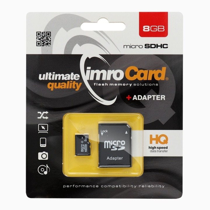 IMRO карта пам'яті microSD 8GB з адаптером SD