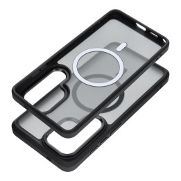 Чохол для Samsung S26 Forcell F-Protect Smoke Hybrid Premium сумісний з MagSafe чорний 0INT