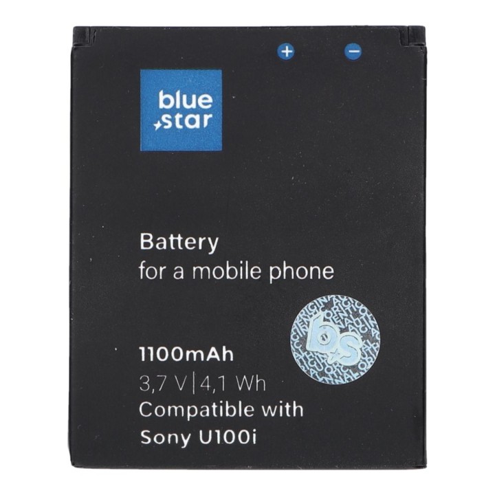 Акумулятор для Sony Ericsson U100 Yari / J10 / J10i2 ELM / Hazel 1100 mAh Blue Star