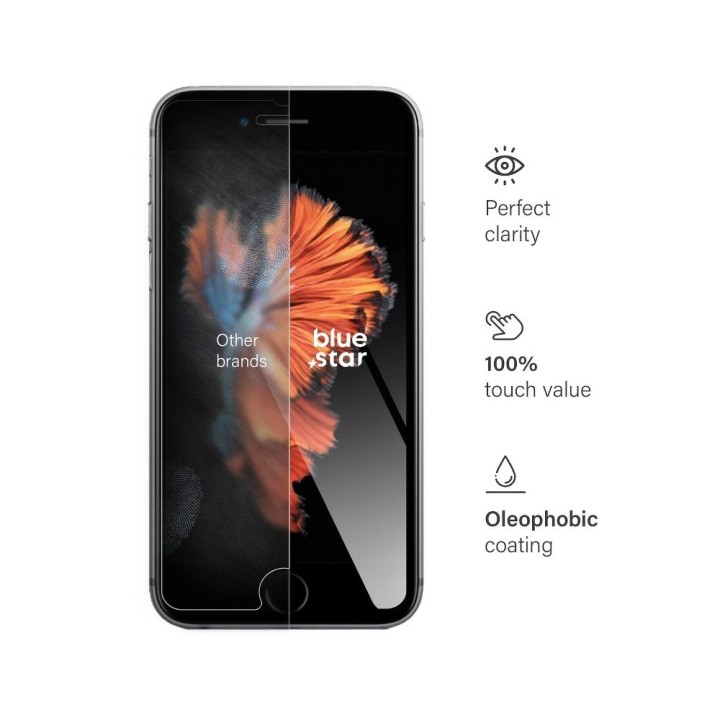 Tempered glass for iPhone 6 / 6S Blue Star