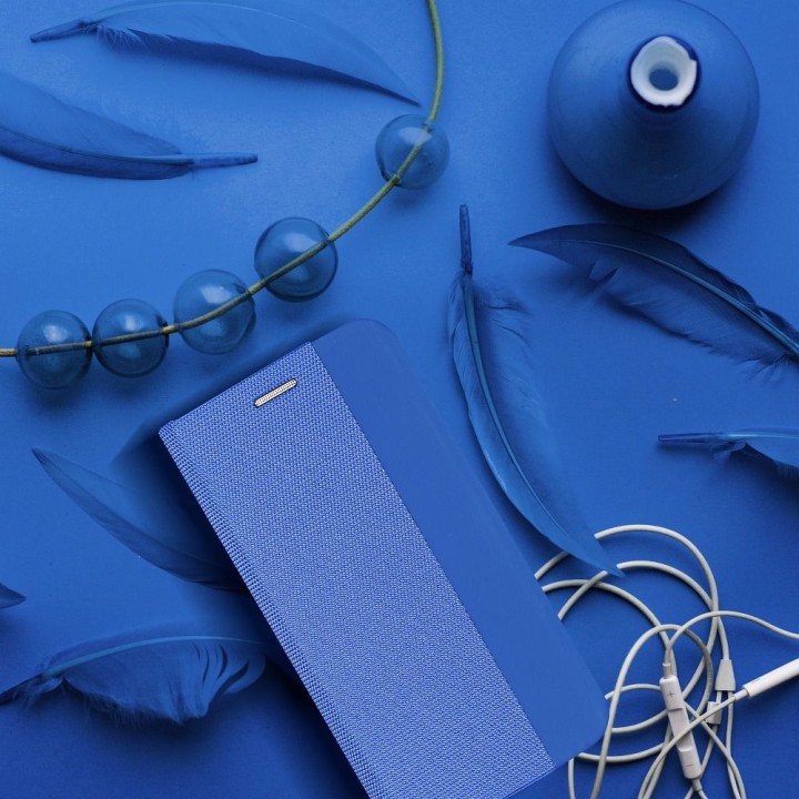 Etui z klapką na Samsung A40 Sensitive Book niebieskie