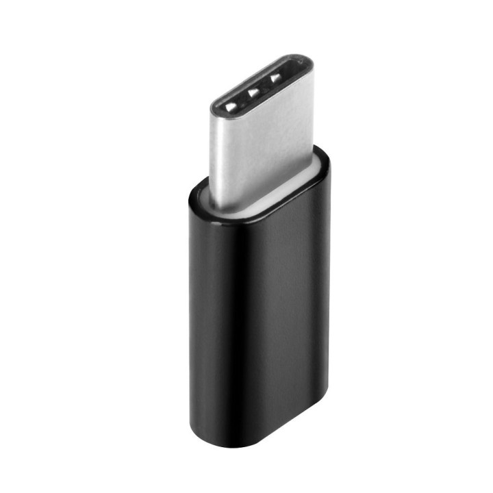 Адаптер Micro USB (гнездо (female)) для Тип C (штекер (male)) [PA30] черный