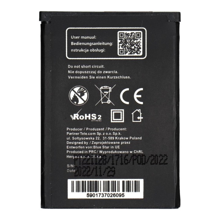 Bateria do Sony Ericcson K310i / K510i / J300 / W200 / T280 750 mAh Blue Star Premium