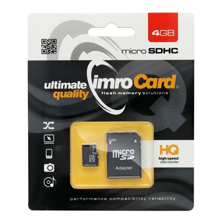 IMRO memory card microSD 4GB 100MB/s class 10 UHS And with adapter SD