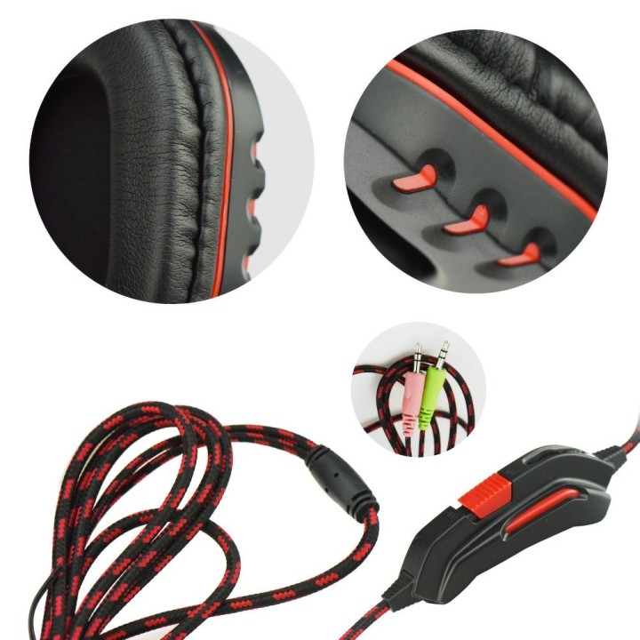 Headphones wired on-ear Jack 3,5 mm Art gaming with microphone Nemezis black