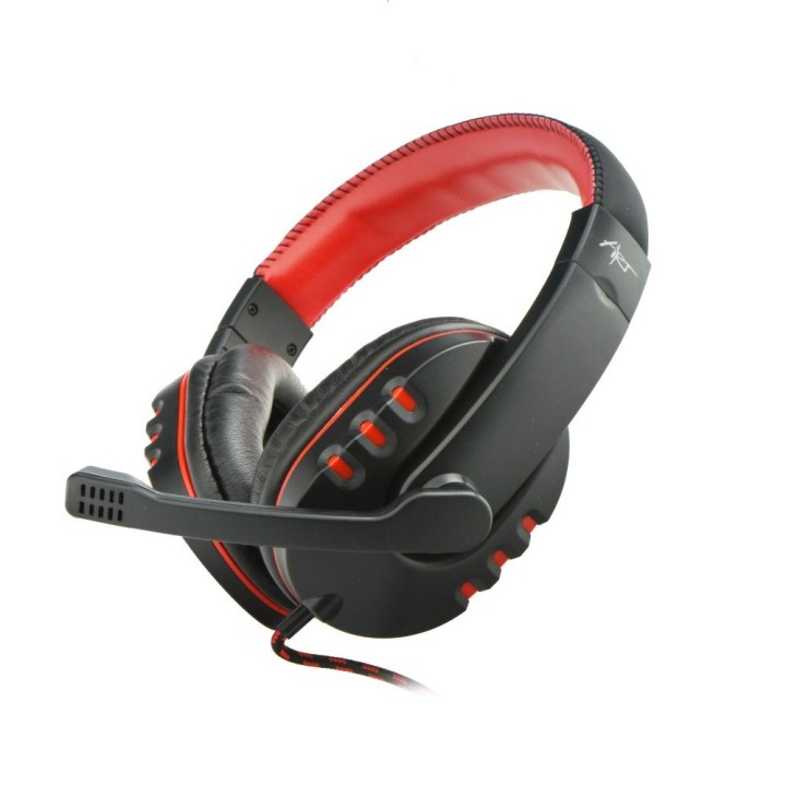 Wired on-ear headphones Jack 3,5 mm Art gaming with microphone Nemezis black