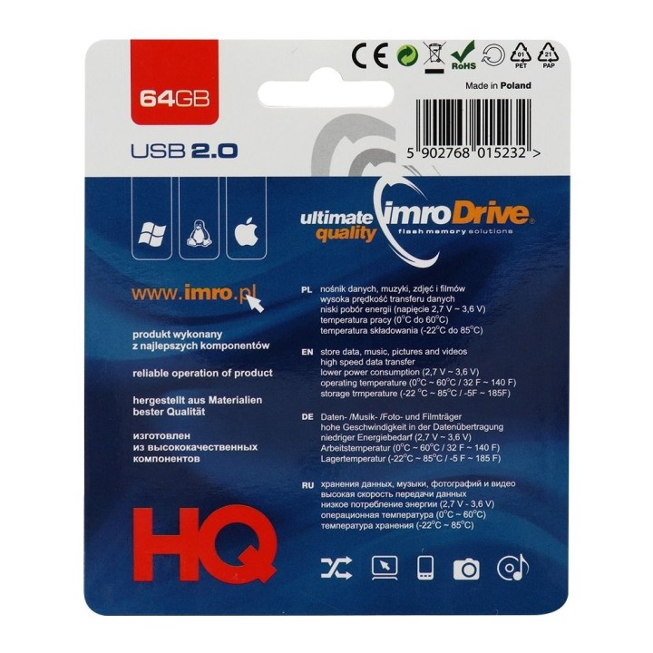 IMRO флешка BLACK 64GB USB2.0