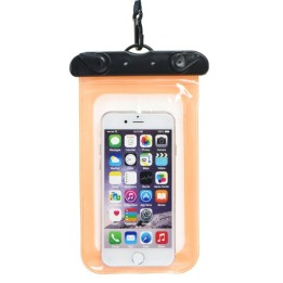 Case for phone universal waterproof with plastic closure orange