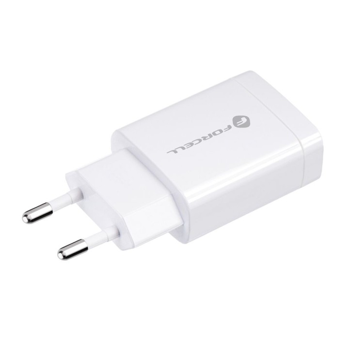 Wall charger for phone Forcell F-Energy USB A QC3.0 2,4A 18W TFK-TC-1099 white