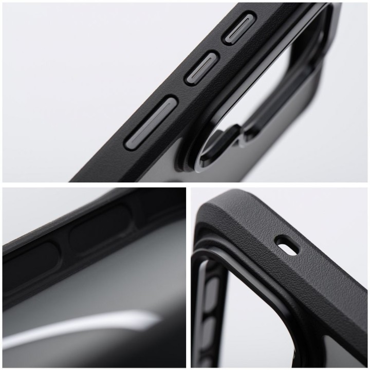 Чохол для Samsung S26 Forcell F-Protect Smoke Hybrid Premium сумісний із MagSafe чорний 0INT