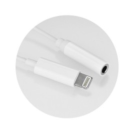 Адаптер AUX Lightning [штекер (male)] на Jack 3,5 mm [гнездо (female)] белый