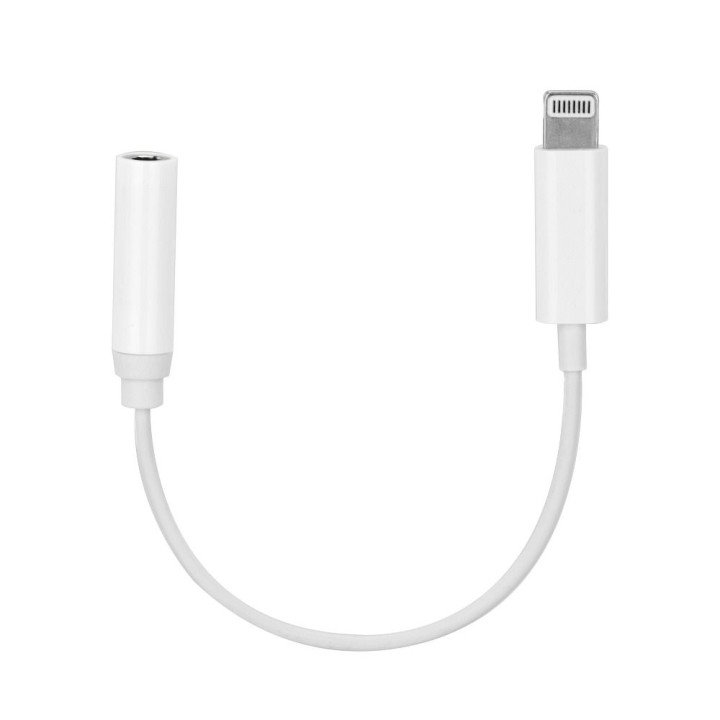 Adapter AUX Lightning (male) for Jack 3,5 mm (female) white