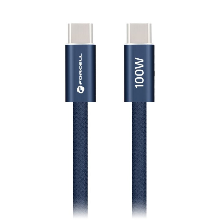 USB-C to USB-C cable Forcell F-Energy QC4.0 PD 5A 100W Cafule Color 1,2 m ACYH23 navy blue