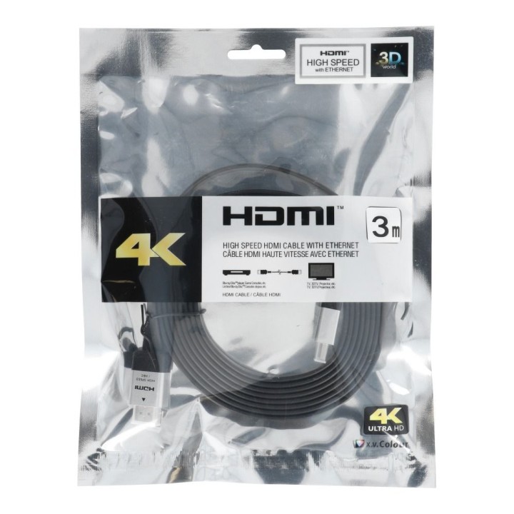Kabel HDMI do HDMI 4K 60Hz High Speed with Ethernet wer. 2.0 BLISTER 3 m czarny