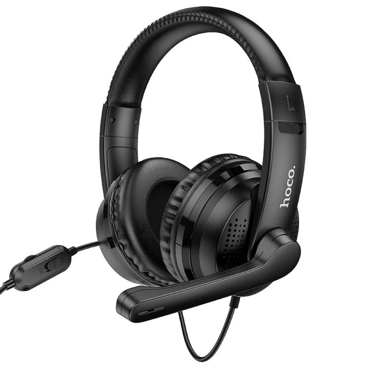 Проводные накладные наушники Jack 3,5 mm Hoco W103 черные