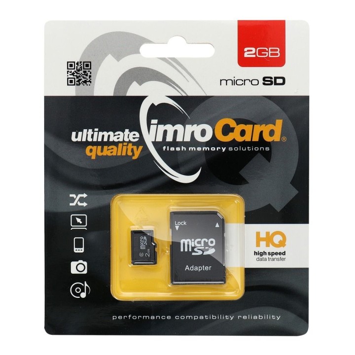 IMRO memory card microSD 2GB with SD adapter