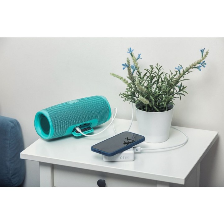 Wielofunkcyjna зарядное устройство Forcell F-Energy 4w1 2 x USB A + USB C 15W + повербанк 8000mAh + беспроводная зарядка белое