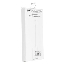 Адаптер OTG USB A (гніздо (female)) для Lightning (штекер (male)) білий