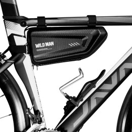 WILDMAN pannier bag bike for frame for zipper E4 1,5L ( 4" - 7" ) black