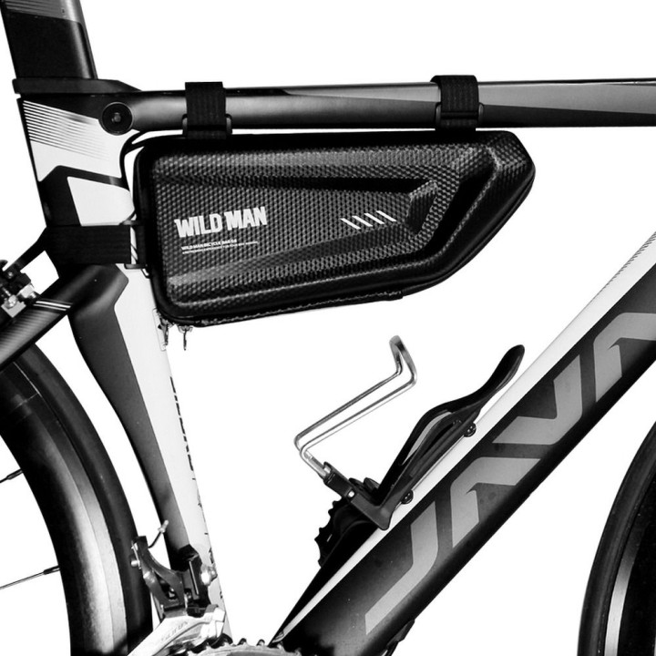 WILDMAN zippered bicycle bag under the frame E4 1,5L ( 4" - 7" ) black