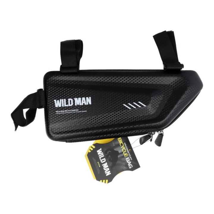 WILDMAN zippered bicycle bag under the frame E4 1,5L ( 4" - 7" ) black