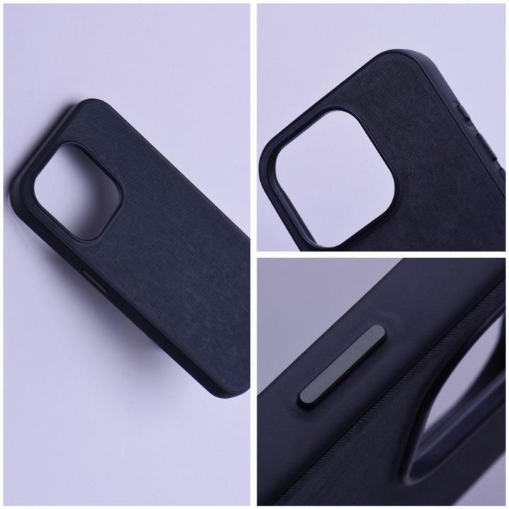 Case for iPhone 14 PLUS Woven Mag Cover compatible with MagSafe black