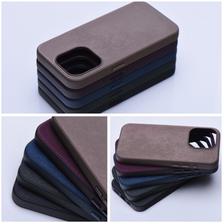 Case for iPhone 15 PLUS Woven Mag Cover compatible with MagSafe black