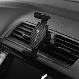 Тримач для телефону для автомобіля універсальний Forcell F-Grip Carbon H-CF509 на решітку чорний