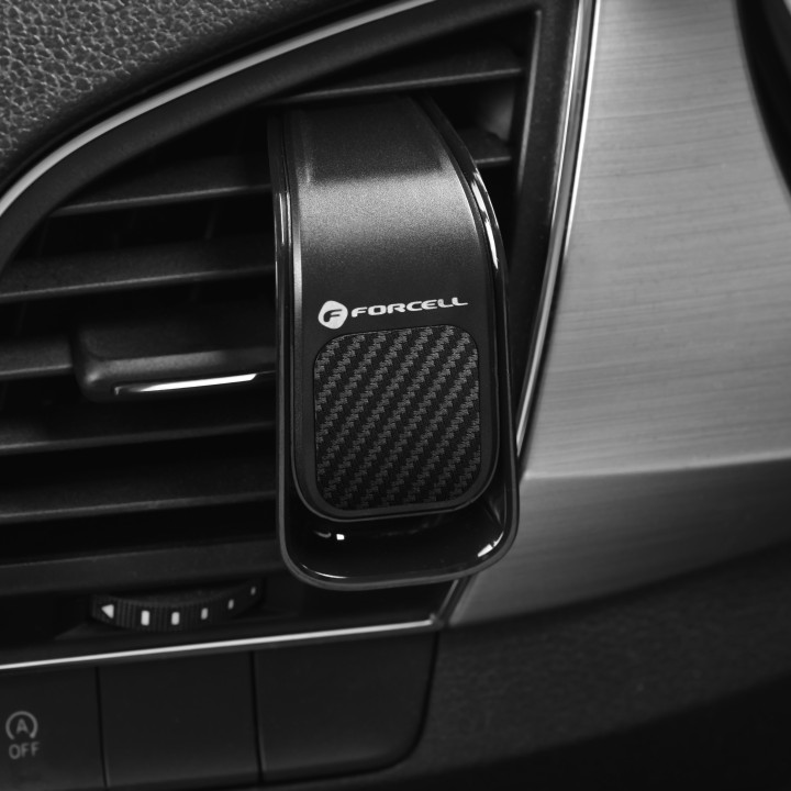 Universal car phone holder Forcell F-Grip Carbon B060 for the air vent black