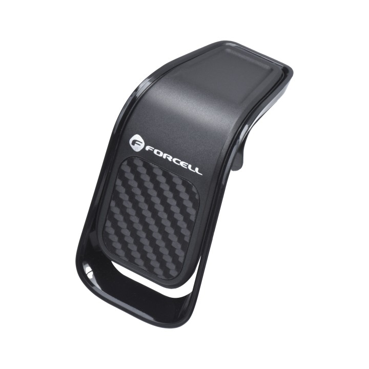 Тримач для телефону для автомобіля універсальний Forcell F-Grip Carbon B060 на решітку чорний