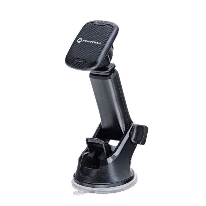 Тримач для телефону для автомобіля магнітний Forcell F-Grip Carbon H-CT327 для скла / приладової панелі чорний