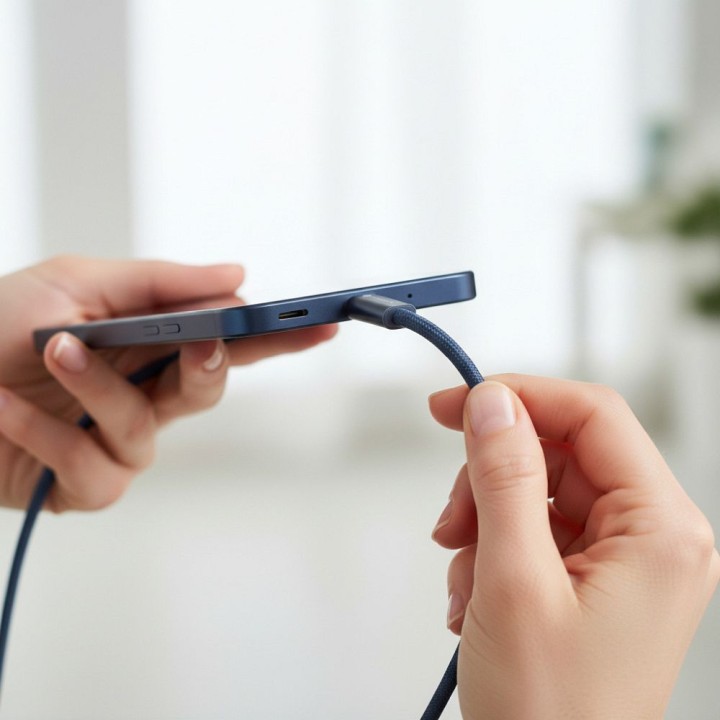 Кабель USB C — USB C Forcell F-Energy QC4.0 PD 5A 100W Cafule Color 1,2 m ACYH23 темно-синий