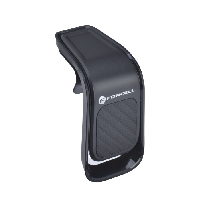 Uchwyt na telefon do samochodu uniwersalny Forcell F-Grip Carbon B060 do kratki czarny