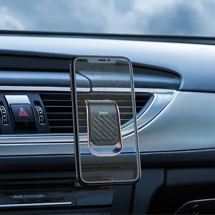 Phone holder for car magnetic Hoco for the air vent CA74 black grey