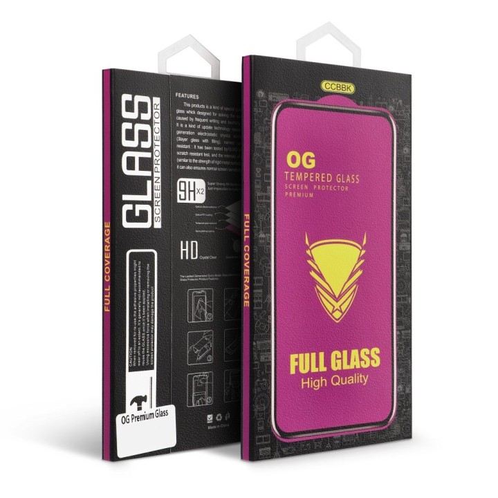 Tempered glass 6D for Samsung A12 / M12 / F12 OG Premium Glass black