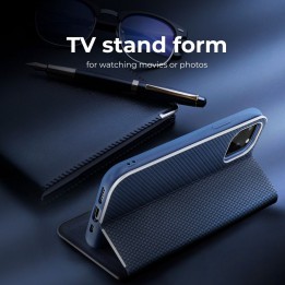 Flip case for Samsung A52 5G / A52 LTE ( 4G ) / A52s 5G Luna Book Carbon blue