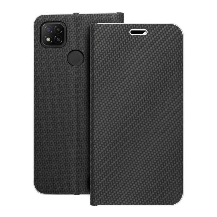 Чехол с клапаном для Xiaomi Redmi 9C / 9C Luna Book Carbon черный