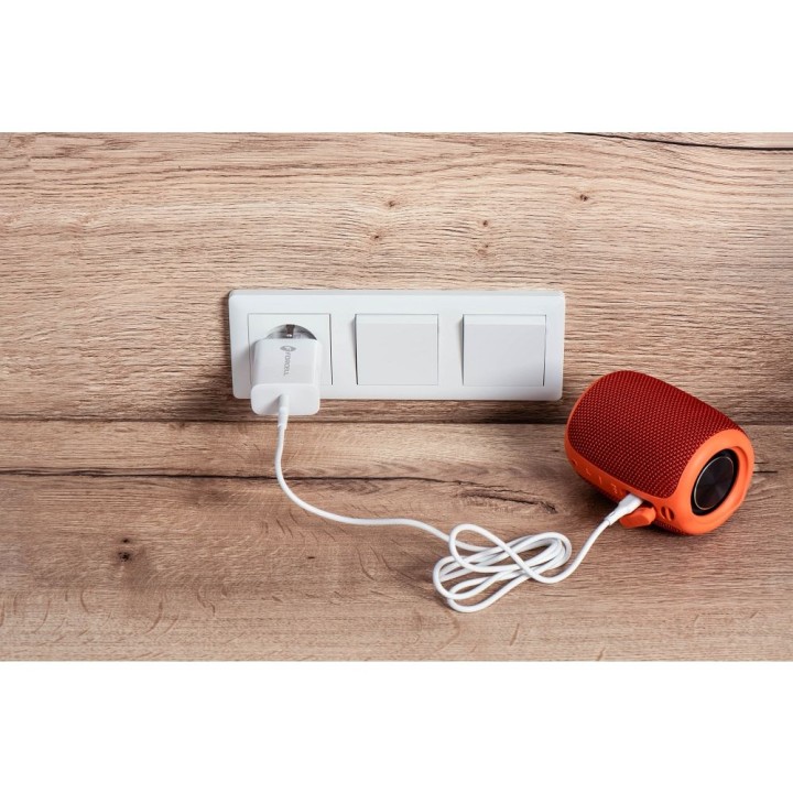 Мережевий зарядний пристрій для телефону Forcell F-Energy USB C QC4.0 PD 3A 25W + кабель USB-C – USB-C TFK-TC-25WPD білий