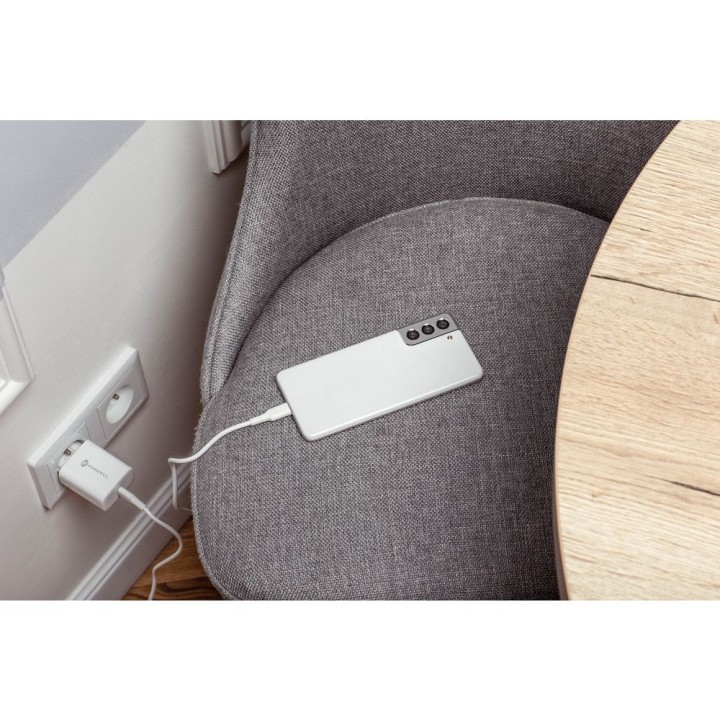 Мережевий зарядний пристрій для телефону Forcell F-Energy USB C QC4.0 PD 3A 25W + кабель USB-C – USB-C TFK-TC-25WPD білий